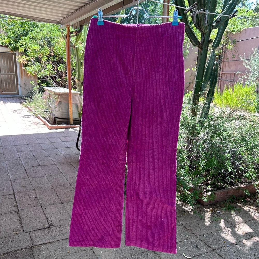 Mara Hoffman Fuchsia Corduroy Flare Pants